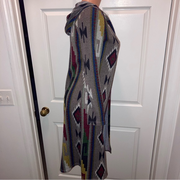 Joyce Leslie long, geometric Aztec cardigan Junior XS - Picture 4 of 14